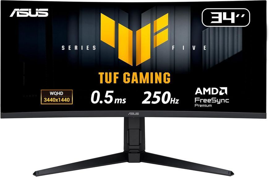 Monitor 34 ASUS TUF Gaming VG34WQML5A Curved 1500R UWQHD Fast VA Gaming Monitor WIDE 16:9,0.232,1ms, 250Hz, AMD FreeSync, Contrast 4000:1, 255~255 KHz(H) / 48~250 Hz (V), 3440x1440 UWQHD, Speakers 2x2W, USB Hub, 2xHDMI v2.1/2xDisplay Port 1.4 33316 DOXYTERRA.md foto