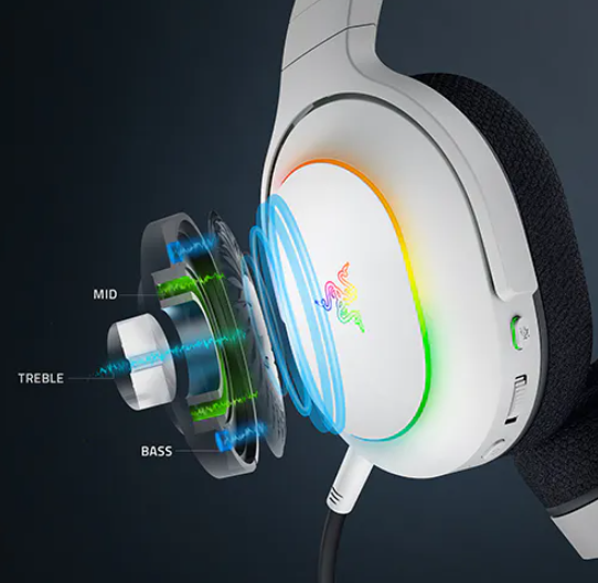 Наушники игровые Razer Gaming Headset Barracuda X Chroma White (RZ04-05220200-R3M1) 7.1 Surround Sound, Wireless 2.4Ghz + Bluetooth 5.3, 20 - 20,000 Hz, 32 ohm, 109 dB, Razer HyperClear Cardioid Mic, Razer Chroma RGB, Razer TriForce 40 mm Drivers 33781 DOXYTERRA.md фото