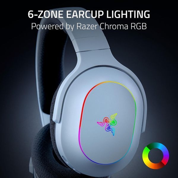 Наушники игровые Razer Gaming Headset Barracuda X Chroma White (RZ04-05220200-R3M1) 7.1 Surround Sound, Wireless 2.4Ghz + Bluetooth 5.3, 20 - 20,000 Hz, 32 ohm, 109 dB, Razer HyperClear Cardioid Mic, Razer Chroma RGB, Razer TriForce 40 mm Drivers 33781 DOXYTERRA.md фото