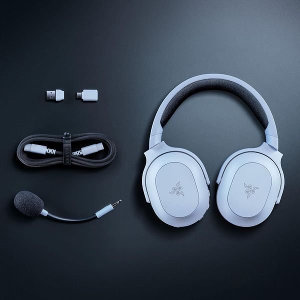 Наушники игровые Razer Gaming Headset Barracuda X Chroma White (RZ04-05220200-R3M1) 7.1 Surround Sound, Wireless 2.4Ghz + Bluetooth 5.3, 20 - 20,000 Hz, 32 ohm, 109 dB, Razer HyperClear Cardioid Mic, Razer Chroma RGB, Razer TriForce 40 mm Drivers 33781 DOXYTERRA.md фото