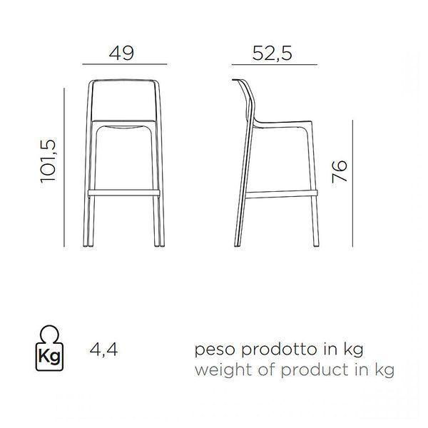 Стул барный Nardi NET STOOL AGAVE 40355.16.000 (Стул барный для сада и террасы) 33478 DOXYTERRA.md фото