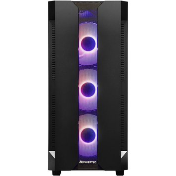 Case ATX Miditower Chieftec Gaming Hunter GS-01B-OP Black no PSU, 2x USB 3.1, 1x USB 2.0, Audio-out, 4x 120mm A-RGB Rainbow LED fan, Mesh front panel, Tempered glass, A-RGB Control HUB, (carcasa/корпус) 27503 foto