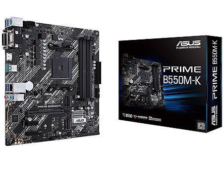 Placa de baza ASUS PRIME B550M-K AMD B550, AM4, Dual DDR4 4800MHz, PCI-E 4.0/3.0 x16, DVD-D/D-Sub/HDMI 2.1, USB 3.2, SATA RAID 6Gb/s, 2xM.2 x4 Socket, 64Gb/s M.2 support PCIe 4.0 x4, SB 8-Ch., GigabitLAN, LED lighting, (placa de baza/материнская плата) 27413 DOXYTERRA.md foto