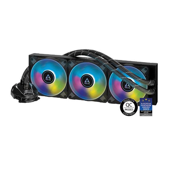 Водяное охлаждение Arctic Liquid Freezer II 360 A-RGB Multi Compatible All-In-One CPU Water Cooler with A-RGB, Intel 1700, 1200, 115X, 2011-3, 2066, AMD AM5, AM4, VRM Fan: 40mm 1000–3000rpm, Pump: 800–2000rpm, 3x120mm A-RGB Fan 200–1800rpm, Fluid Dynamic  31355 фото