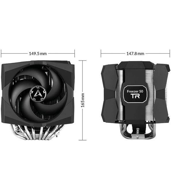 Cooler Dual Tower with A-RGB Arctic Freezer 50 TR for AMD Ryzen Threadripper, Socket AMD sTRX4, sTR4, SP3, 1xFAN 120mm, 1xFAN 140mm, 200-1800rpm PWM, 13 A-RGB LEDs, Fluid Dynamic Bearing, ACFRE00055A 29497 DOXYTERRA.md foto