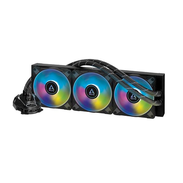 Водяное охлаждение Arctic Liquid Freezer II 360 A-RGB Multi Compatible All-In-One CPU Water Cooler with A-RGB, Intel 1700, 1200, 115X, 2011-3, 2066, AMD AM5, AM4, VRM Fan: 40mm 1000–3000rpm, Pump: 800–2000rpm, 3x120mm A-RGB Fan 200–1800rpm, Fluid Dynamic  31355 фото