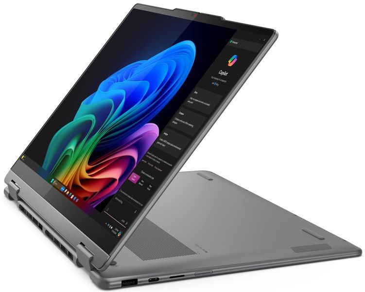 Laptop Lenovo 14.0 Yoga 7 2-in-1 14ILL10 Luna Grey, Intel Core Ultra 7 256V, 16Gb, 512Gb, Intel Arc Graphics, 14.0 OLED FHD (1920x1200) Touch Glare, HDMI, 802.11be, TB4, USB-A, CR, IR 5MP Web, No OS, Illum Keyb, Luna Grey, Lenovo Yoga Pen, 83JQ007YRK 235634 DOXYTERRA.md foto