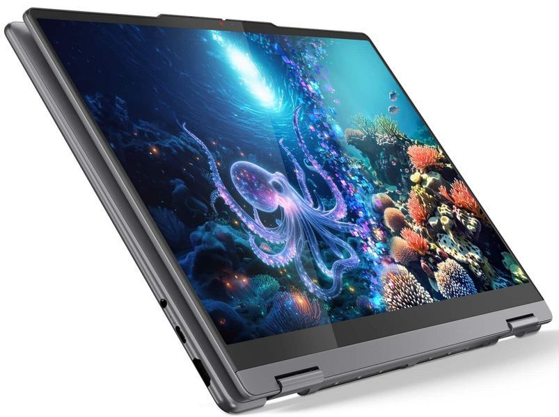 Laptop Lenovo 14.0 Yoga 7 2-in-1 14ILL10 Luna Grey, Intel Core Ultra 7 256V, 16Gb, 512Gb, Intel Arc Graphics, 14.0 OLED FHD (1920x1200) Touch Glare, HDMI, 802.11be, TB4, USB-A, CR, IR 5MP Web, No OS, Illum Keyb, Luna Grey, Lenovo Yoga Pen, 83JQ007YRK 235634 DOXYTERRA.md foto