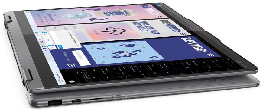 Laptop Lenovo 14.0 Yoga 7 2-in-1 14ILL10 Luna Grey, Intel Core Ultra 7 256V, 16Gb, 512Gb, Intel Arc Graphics, 14.0 OLED FHD (1920x1200) Touch Glare, HDMI, 802.11be, TB4, USB-A, CR, IR 5MP Web, No OS, Illum Keyb, Luna Grey, Lenovo Yoga Pen, 83JQ007YRK 235634 DOXYTERRA.md foto