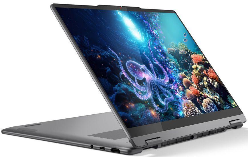 Laptop Lenovo 14.0 Yoga 7 2-in-1 14ILL10 Luna Grey, Intel Core Ultra 7 256V, 16Gb, 512Gb, Intel Arc Graphics, 14.0 OLED FHD (1920x1200) Touch Glare, HDMI, 802.11be, TB4, USB-A, CR, IR 5MP Web, No OS, Illum Keyb, Luna Grey, Lenovo Yoga Pen, 83JQ007YRK 235634 DOXYTERRA.md foto