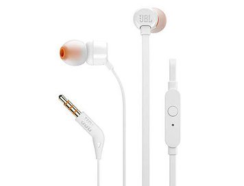 JBL T110 White In-Ear Headphones, 20Hz–20kHz, Microphone, Remote, Cable, JBLT110WHT (casti cu microfon cu fir JBL / проводные наушники с микрофоном JBL) 26420 foto