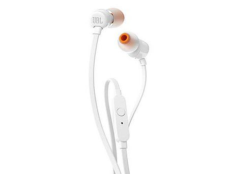 JBL T110 White In-Ear Headphones, 20Hz–20kHz, Microphone, Remote, Cable, JBLT110WHT (casti cu microfon cu fir JBL / проводные наушники с микрофоном JBL) 26420 фото