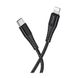 Кабель Borofone BU27 Cool victory PD 20W charging data cable Type-C to Lightning 1m, black 741011 30512 фото 1