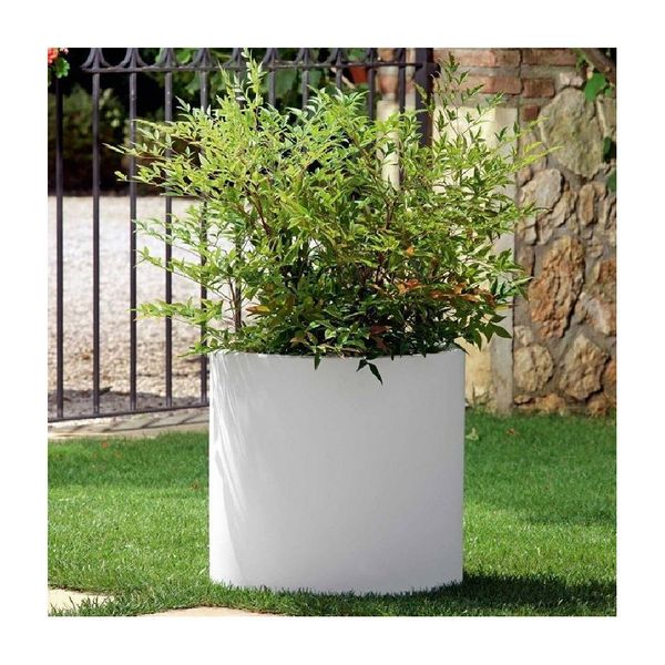 Ваза уличная цилиндр LYXO COSMOS cylinder pot BIANCO d 55cm x H 55cm max 33kg VA320-D00550-000 (горшок, ваза для цветов уличная) 30824 фото