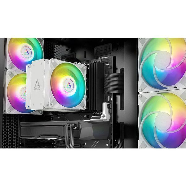 Cooler procesor Arctic Freezer 36 A-RGB (White) for AMD&Intel, Intel LGA1851/LGA1700, AMD AM4/AM5, 2 x FAN P12 PWM PST A-RGB 120mm, 200-2000rpm PWM, Fluid Dynamic Bearing, ACFRE00125A 31659 DOXYTERRA.md foto