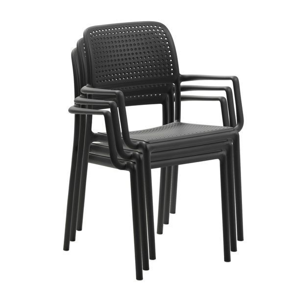 Set mobila de terasa masa Nardi LIBECCIO 160-220cm EXTENSIBLE + 8 fotolii Nardi BORA ANTRACITE 33362 DOXYTERRA.md foto
