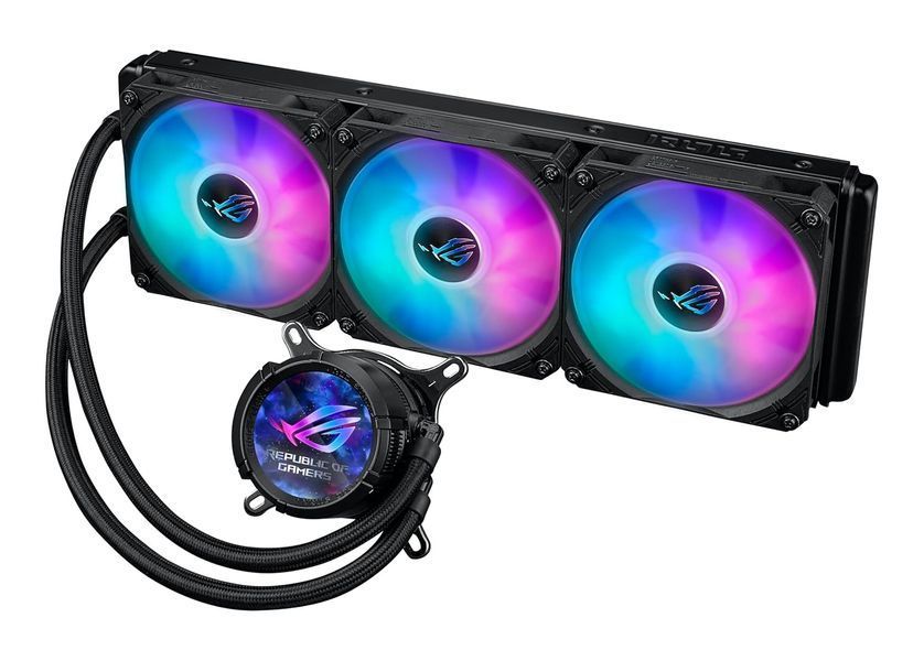 Кулер для процессора ASUS ROG STRIX LC III 360 ARGB LCD All-In-One CPU Liquid Cooler with LCD Display, Intel LGA 1851,1700,1200,115x, AMD AM5, AM4, ROG STRIX AF-12S ARGB Fan 3x120mm 800&ndash;2200rpm, Air Flow 70.38 CFM, 2.1" Full Color IPS LCD 32670 DOXYTERRA.md фото