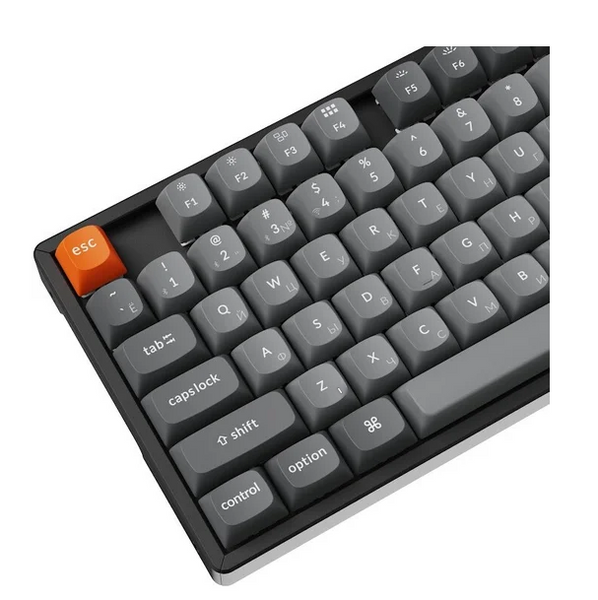 Tastatura mecanica Keychron K8 Max QMK Wireless Custom Mechanical Keyboard Russian Layout (K8M-J3-RU), Black, 80% TKL layout, Aluminium Frame, RGB Backlight, Keychron Super Mechanical Brown Switch, Hot-Swap, 2.4GHz&Bluetooth, USB Type-C, gamer 33500 DOXYTERRA.md foto