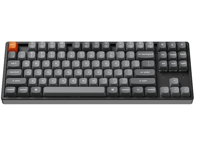 Tastatura mecanica Keychron K8 Max QMK Wireless Custom Mechanical Keyboard Russian Layout (K8M-J3-RU), Black, 80% TKL layout, Aluminium Frame, RGB Backlight, Keychron Super Mechanical Brown Switch, Hot-Swap, 2.4GHz&Bluetooth, USB Type-C, gamer 33500 DOXYTERRA.md foto