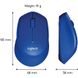 Мышь беспроводная компьютерная Logitech Wireless M330 Silent Plus Blue, Optical Mouse for Notebooks, nano receiver, Blue, 910-004910 28244 фото 4