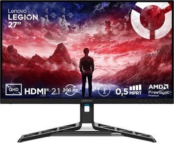 Monitor 27 LENOVO Legion L27qe Gen2, Black, IPS, 2560x1440 WQHD, 200Hz, FreeSync, 0.5msMPRT, 400cd, HDR10, HDMI+DP, Pivot 258441 DOXYTERRA.md foto