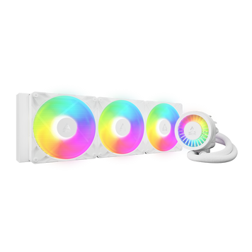 Водяное охлаждение Arctic Liquid Freezer III Pro 420 A-RGB White Multi Compatible All-In-One CPU Water Cooler, Intel 1851/1700 AMD AM5/AM4, VRM Fan A-RGB: 400&ndash;2500rpm, Pump: 800&ndash;2800rpm, 3x140mm P14 Pro A-RGB Fan 400&ndash;2500rpm, Airflow 110 cfm/186 m3/h, FDB 32976 DOXYTERRA.md фото