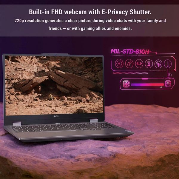 Laptop Lenovo 15.6 LOQ 15ARP10E Luna Grey, AMD Ryzen 5 150 3.3GHz-4.55GHz, 16Gb, 512Gb, GeForce RTX 3050 6Gb, 15.6 IPS FHD (1920x1080) 144Hz AG, HDMI, Gbit Ethernet, 802.11ax, USB-C, USB-A, CR, HD Web, No OS, 83S000BNRK 257418 DOXYTERRA.md foto