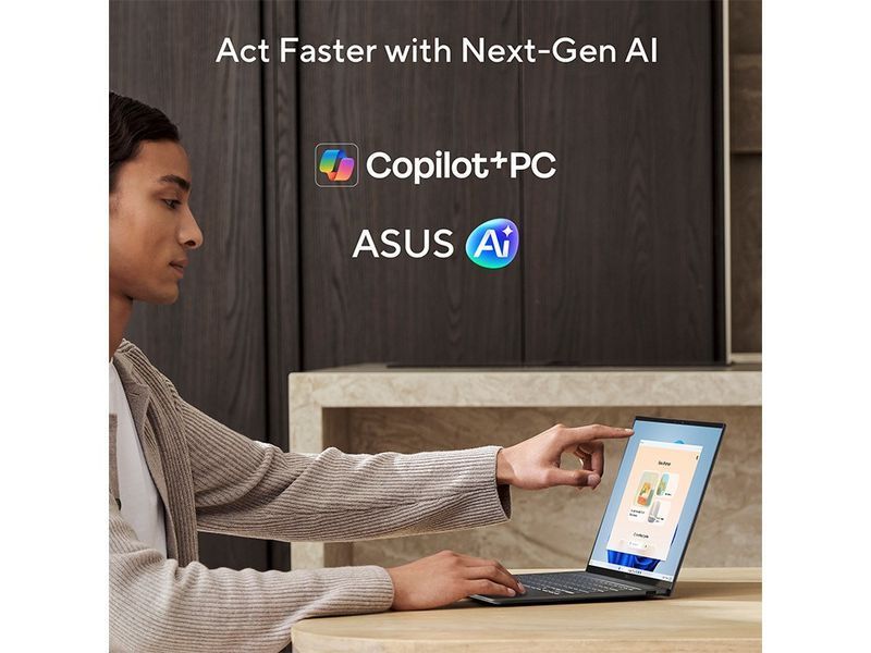 Laptop ASUS 14.0 Zenbook S 14 UX5406AA Antrim Gray, Intel Core Ultra 9 386H, 32Gb, 1Tb, 14.0 OLED 3K (2880x1800) 120Hz Glare, Intel Graphics, HDMI, 802.11be, TB4, USB-A, IR FHD Web, Win11 Home, Illum Keyb, UX5406AA-SW046W 256630 DOXYTERRA.md фото