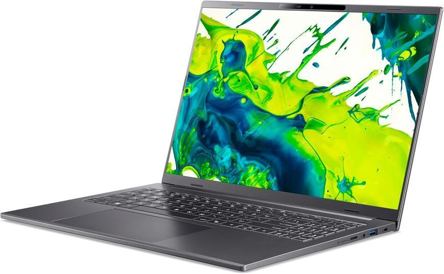 Laptop Acer 16.0 Aspire 16 AI A16-61M Steel Gray, AMD Ryzen AI 7 350, 32Gb, 1Tb, AMD Radeon Graphics, 16.0 OLED WUXGA (2048x1280) Non-glare, HDMI, 802.11ax, USB4, USB-A, CR, FHD Web, Linux, Illum Keyb, NX.JS3EU.004 240119 DOXYTERRA.md foto