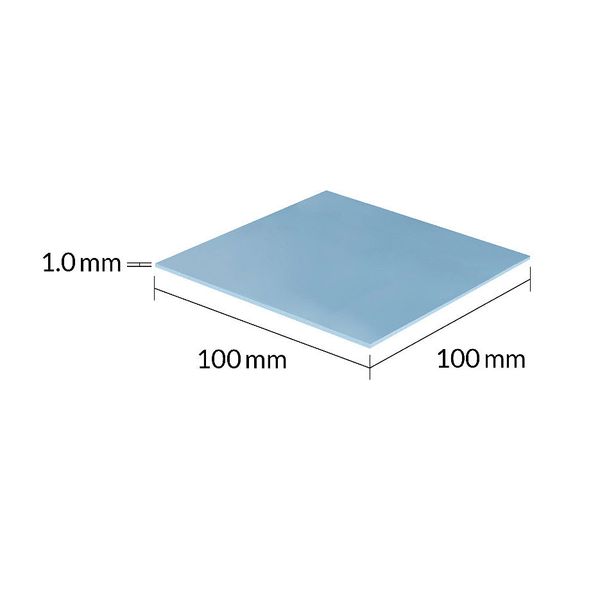 Термопрокладка Arctic Premium Performance Thermal Pad TP-3 Blue 1mm, 100x100mmx1mm, Continuous Use Temperature -40~150 degree celcius, 3.4 g/cm³, ACTPD00053A 31360 фото