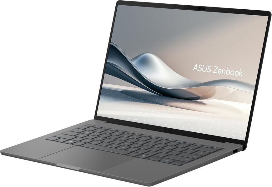 Laptop ASUS 14.0 Zenbook A14 OLED UX3407QA Iceland Gray, Qualcomm Snapdragon X X1-26-100, 16Gb, 512Gb, Qualcomm Adreno, 14.0 OLED WUXGA (1920x1200) Glare, HDMI, 802.11be, BT, USB4, USB-A, IR FHD Web, Win11 Home, Illum Keyb, UX3407QA-QD215W 232373 DOXYTERRA.md foto