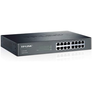 TP-LINK TL-SG1016D, 16-port Gigabit Switch, 16 10/100/1000M RJ45 ports, Desktop/Rackmount, metal case 31247 фото