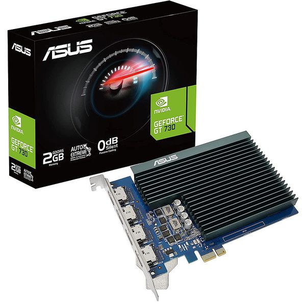 Видеокарта ASUS GT730-4H-SL-2GD5, GeForce GT730 2GB GDDR5, 64-bit, GPU/Mem clock 927/5010MHz, PCI-Express 2.0, 4 display support, 4 x HDMI 1.4b (placa video/видеокарта) 30014 фото