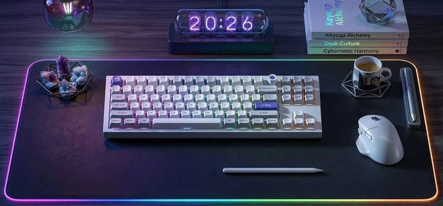Tastatura mecanica Keychron Q3 HE 8K Magnetic Switch Custom Full-Metal Mechanical Keyboard (Q3HW-P1), White, 80% TKL layout, Knob, RGB Backlight, Keychron Ultra-fast Lime Magnetic Switch, Hot-Swap, 8K Polling Rate, Wired, USB Type-C, gamer 33503 DOXYTERRA.md foto