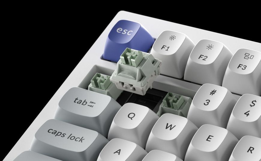 Tastatura mecanica Keychron Q3 HE 8K Magnetic Switch Custom Full-Metal Mechanical Keyboard (Q3HW-P1), White, 80% TKL layout, Knob, RGB Backlight, Keychron Ultra-fast Lime Magnetic Switch, Hot-Swap, 8K Polling Rate, Wired, USB Type-C, gamer 33503 DOXYTERRA.md foto