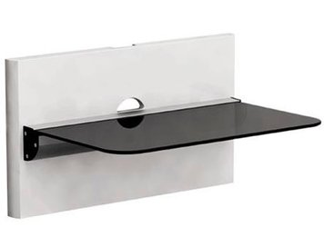 DVD Bracket Brateck DVD-18-01 Aluminium&Glass 1 shelve + Wall pannel 305mmx465mm, 8Kg, Cable management (suport de perete pentru DVD/крепление подвес настенный кронштейн для DVD) XMAS 17933 фото