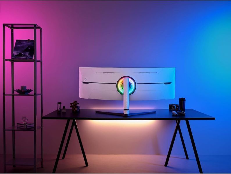 Monitor 57 SAMSUNG Odyssey Neo G9 G95NC White, Curved-VA, 7680x2160, 240Hz, 1msGTG, 420cd, HDR10, HDMI+DP+USB 248007 DOXYTERRA.md foto