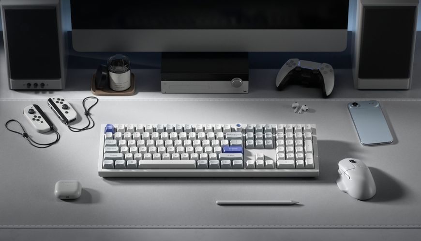Tastatura mecanica Keychron Q6 HE 8K Magnetic Switch Custom Full-Metal Mechanical Keyboard (Q6HW-P1) White, Full Size layout, Knob, RGB Backlight, Keychron Ultra-fast Lime Magnetic Switch, Hot-Swap, 8K Polling Rate, Wired, USB Type-C, gamer 33504 DOXYTERRA.md foto