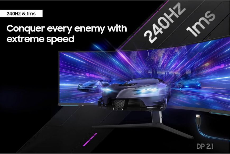 Monitor 57 SAMSUNG Odyssey Neo G9 G95NC White, Curved-VA, 7680x2160, 240Hz, 1msGTG, 420cd, HDR10, HDMI+DP+USB 248007 DOXYTERRA.md foto