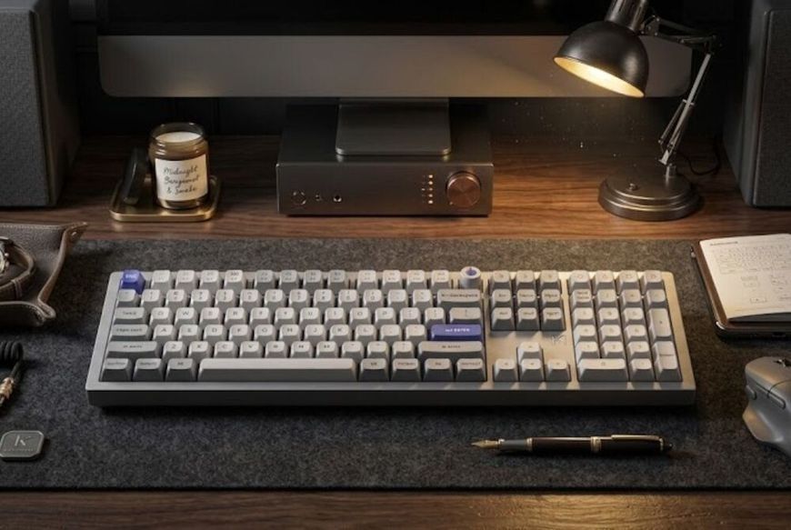 Tastatura mecanica Keychron Q6 HE 8K Magnetic Switch Custom Full-Metal Mechanical Keyboard (Q6HW-P1) White, Full Size layout, Knob, RGB Backlight, Keychron Ultra-fast Lime Magnetic Switch, Hot-Swap, 8K Polling Rate, Wired, USB Type-C, gamer 33504 DOXYTERRA.md foto