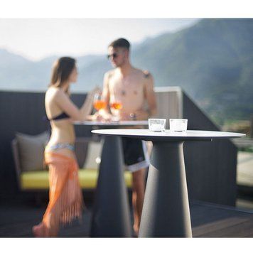 Top laminat rotund pentru masa LYXO Round top d60 cm HPL BIANCO PT307-D00600-000 (Blat rotund pentru picior Lyxo Tiffany) 30784 DOXYTERRA.md foto