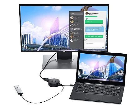 Dell USB-C Mobile Adapter - DA300 (492-BCJL), 1xUSB, 1xUSB-C, 1xHDMI, 1xVGA, 1xDisplayPort, 1x Ethernet 1000 RJ-45 26024 foto