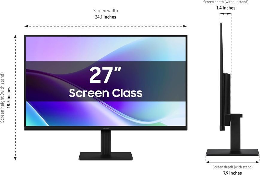 Monitor 27 SAMSUNG Essential S27F320 Black, IPS, 1920x1080 FHD, 120Hz, 5ms, 250cd, Mega-DCR, HDMI 247981 DOXYTERRA.md foto