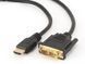 Gembird CC-HDMI-DVI-6 cable HDMI to DVI, 1.8m, male-male, GOLD, 18+1pin single-link 24169 фото 1 DOXYTERRA.md