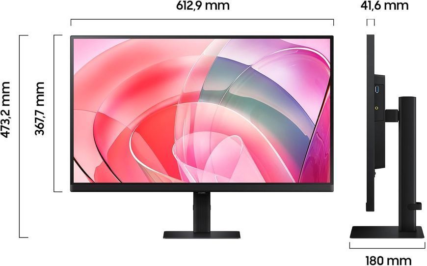 Monitor 27 SAMSUNG ViewFinity S7 S27D700  Black, IPS, 3840x2160 4K UHD, 60Hz, 5ms, 350cd, MegaDCR, HDR10, HDMI+DP 247989 DOXYTERRA.md foto