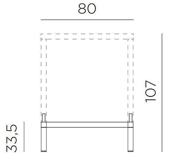 Комплект для увеличения высоты стола Nardi KIT CUBE 80 HIGH vern. tortora 48159.10.000 (Комплект для увеличения высоты стола Nardi CUBE 80) 28385 фото