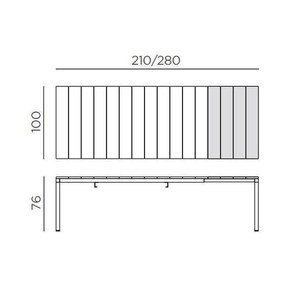 Стол раздвижной Nardi RIO 210 EXTENSIBLE BIANCO vern. bianco 48253.00.000 (Стол раздвижной для сада и террасы) 28352 фото