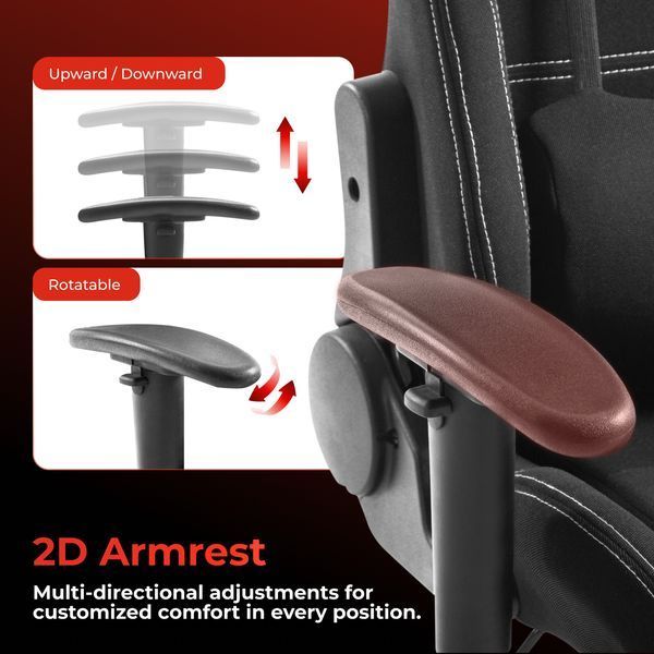 Scaun de gaming LumiVida Gaming Chair with Headrest & Lumbar Support LV-CH06-14, Black, Mesh Fabric, 2D Armrest, Steel Frame, 350mm Nylon Plastic Base, PU Hooded Caster, 100mm Class 3 Gas Lift, Weight Capacity 150 Kg (Scaun de gaming cu tetieră și suport  33413 DOXYTERRA.md foto