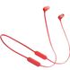 Беспроводные наушники с микрофоном внутриканальные JBL Tune T125BT Red Bluetooth Wireless In-Ear Headphones, 20Hz-20kHz, 16 Ohms, 96dB, Microphone, Remote, BT5.0, 120 mAh Lithium-Ion Polymer up to 16 hours, JBLT125BTCOR (casti cu microfon fara fir JBL / б 29252 фото 1