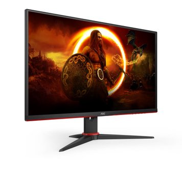 23.8 AOC IPS LED 24G2SPU/BK Borderless Black/Red (1ms, 3000:1, 350cd, 1920x1080, 178°/178°, Nvidia G-Sync 165Hz, HDMIx2, DisplayPort, USB Hub: 4 x USB3.2, Speakers 2 x 2W, Audio Line-out, Height Adjustment, VESA) AOC 24G2SPU/BK foto